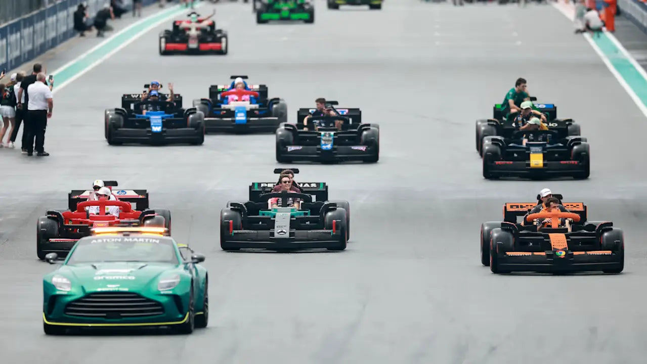 Bricks on the Track: F1 Drivers Parade in Life-Size LEGO Cars at 2025 Miami GP