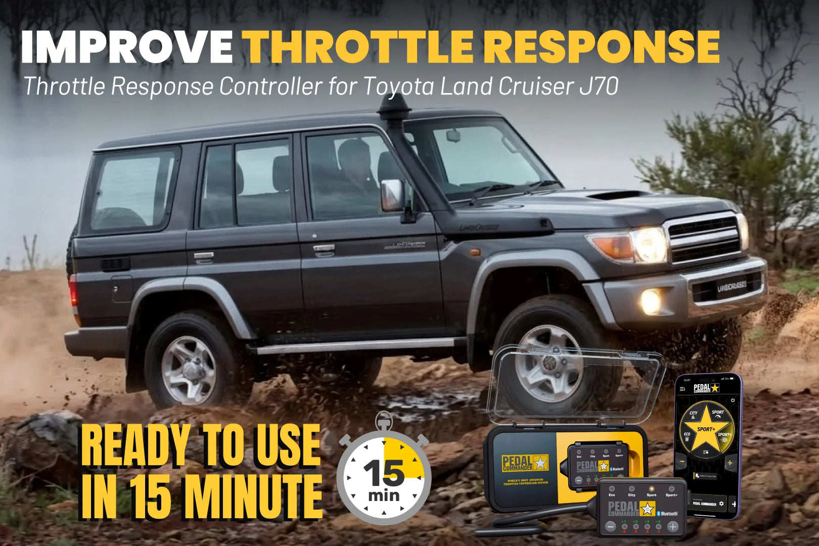 Pedal Commander per Toyota Land Cruiser J70