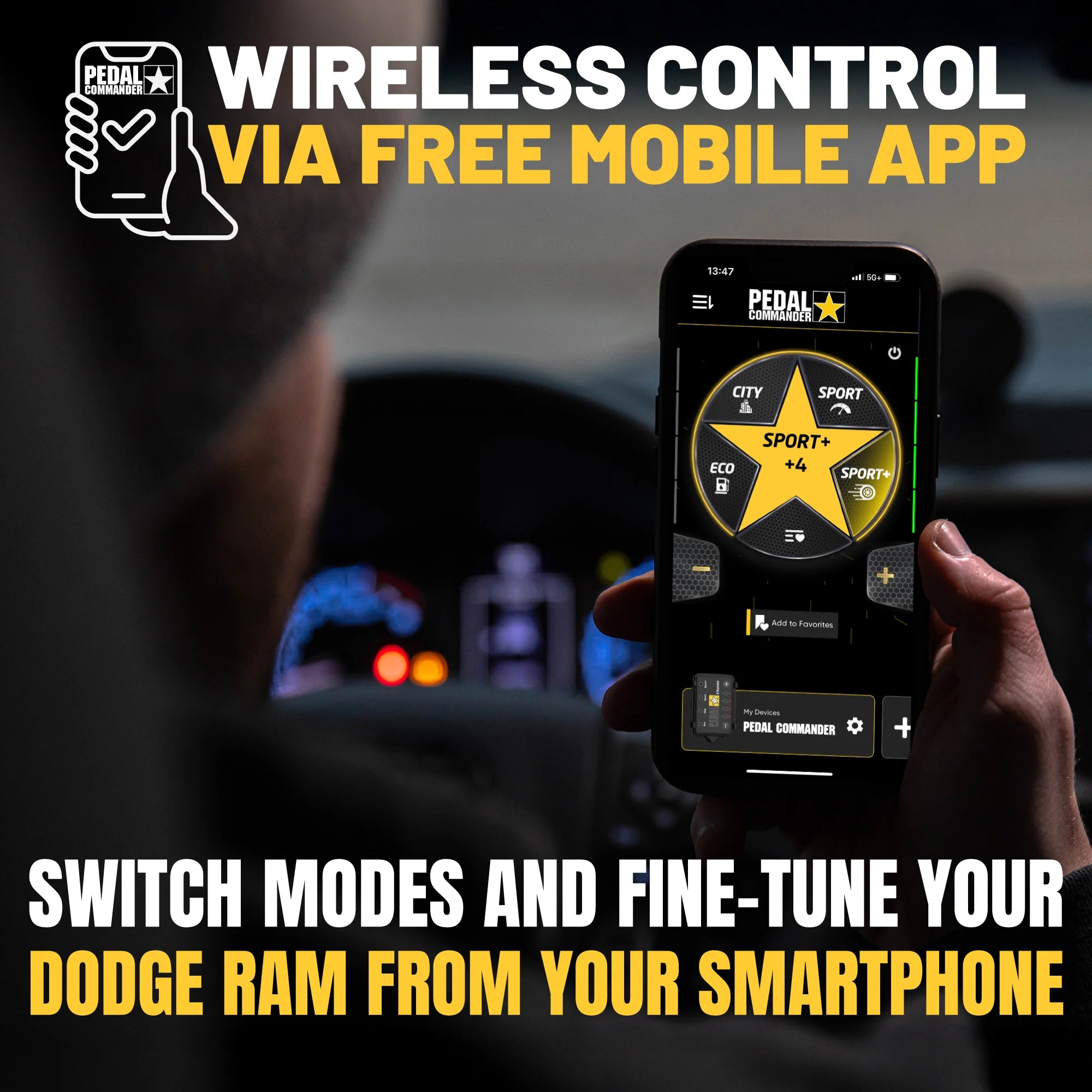Pedal Commander for dodge ram mobile app
