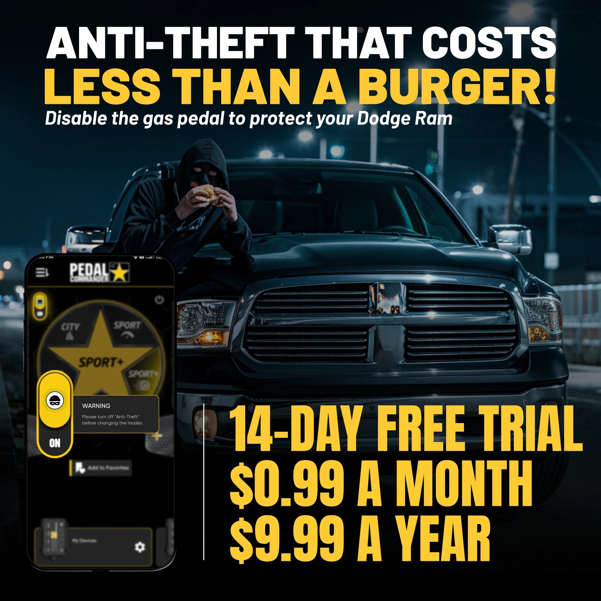 Pedal Commander for dodge ram anti theft